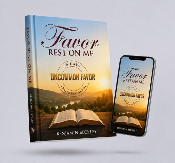 Favor Rest on Me hardcover, angled view