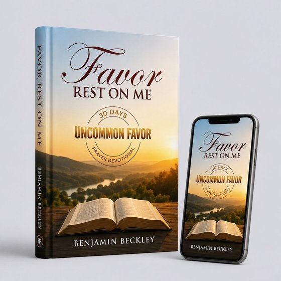 Favor Rest on Me book with the companion app on phone