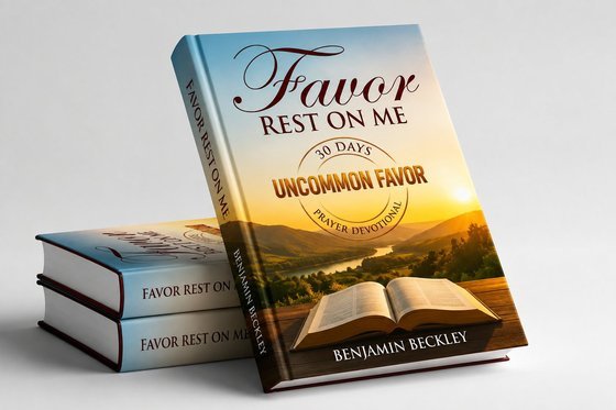 Favor Rest on Me book and phone, wide view